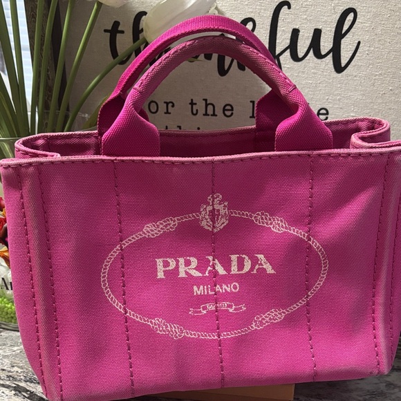 Prada Fuchsia Canvas Tote - Picture 1 of 9